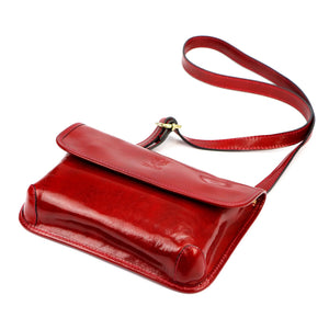 Florence 70 raudona odinė rankinė czerwony