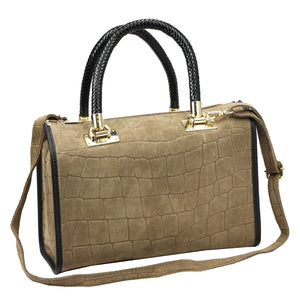 Camilla PREMIUM 10.019 CROCO taupe odinė rankinė taupe