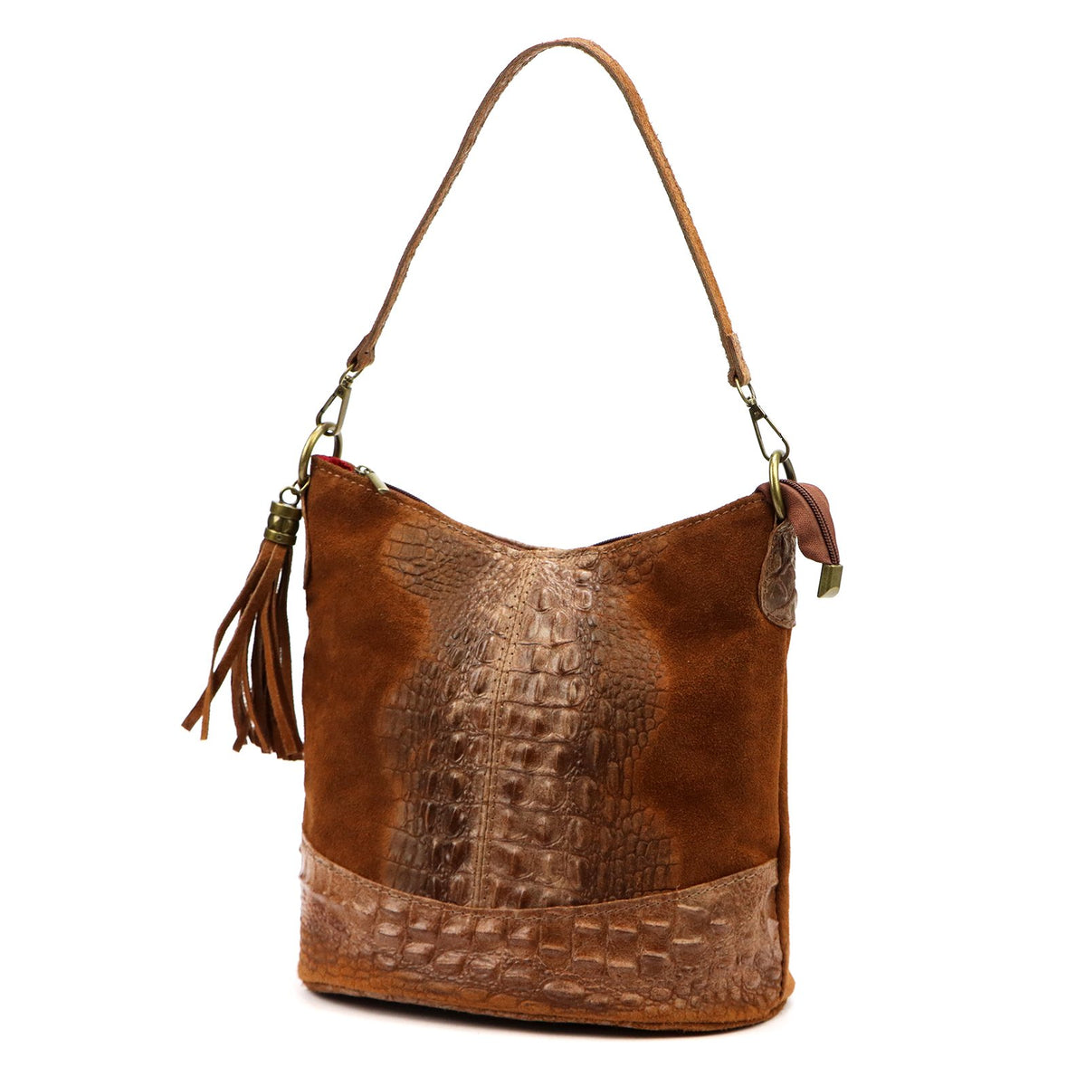 Luka 26-027 CROCO kupranugario-2 natūralios odos rankinė camel-2