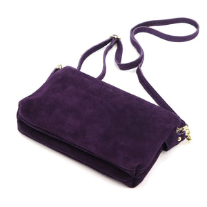 Luka 26-165 violetinė odinė rankinė fioletowy
