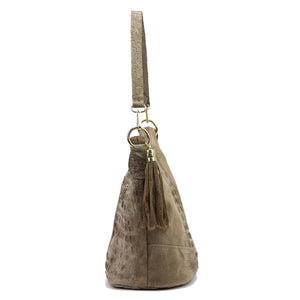 Luka 26-027 CROCO taupe natūralios odos rankinė taupe