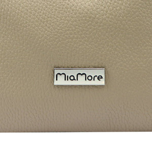 MiaMore 01-002 DOLLARO taupe natūralios odos rankinė taupe