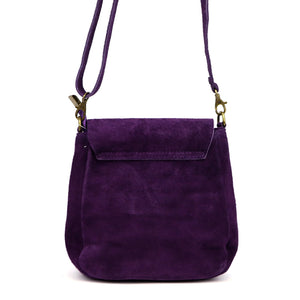 Luka 26-169 violetinė odinė rankinė fioletowy