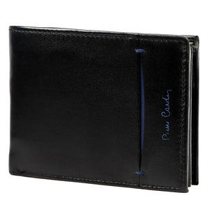 Pierre Cardin TILAK07 325 juoda ir mėlyna piniginė czarny + niebieski
