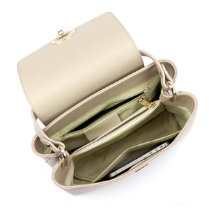 Luka 24-036 DOLLARO taupe odinė rankinė taupe