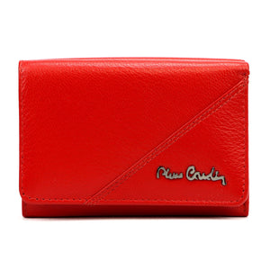 Pierre Cardin TILAK161 1835 raudona odinė piniginė czerwony