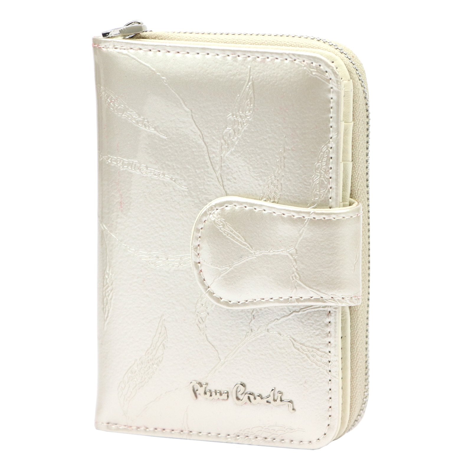 Pierre Cardin 02 LEAF 115 kreminė odinė piniginė cream