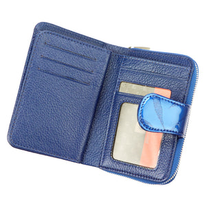 Pierre Cardin 02 LEAF 115 mėlyna odinė piniginė niebieski