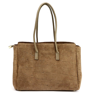 Camilla PREMIUM 10.004 CROCO taupe natūralios odos rankinė taupe