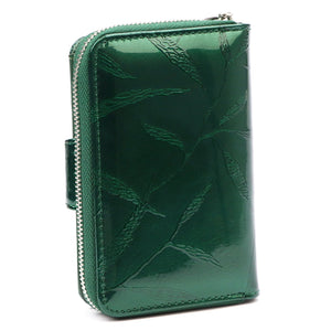 Pierre Cardin 02 LEAF 115 žalia odinė piniginė zielony