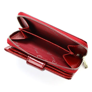 Pierre Cardin 05 LINE 115 raudona odinė piniginė czerwony