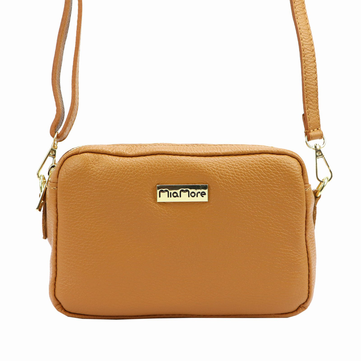 MiaMore 01-027 DOLLARO natūralios odos rankinė, camel-1 camel-1