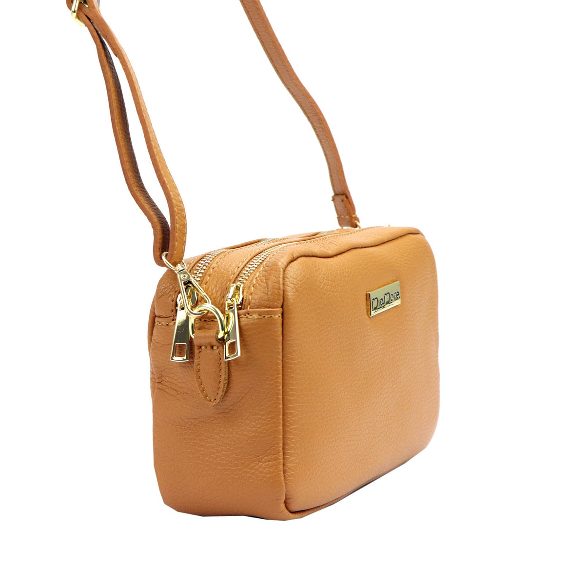 MiaMore 01-027 DOLLARO natūralios odos rankinė, camel-1 camel-1