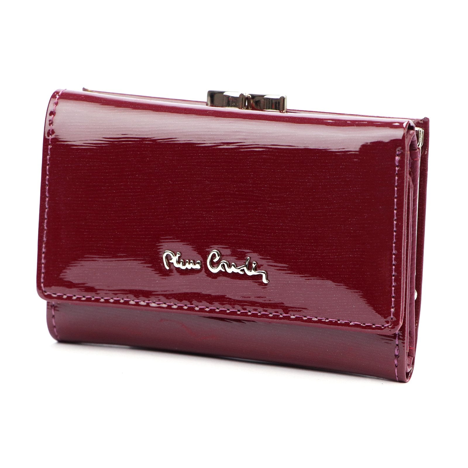 Pierre Cardin 05 LINE 117 violetinė odinė piniginė fioletowy