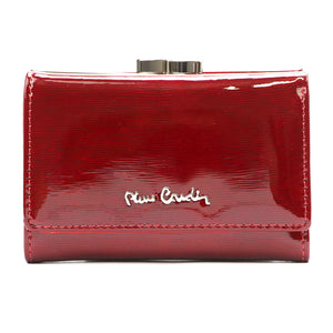 Pierre Cardin 05 LINE 117 raudona odinė piniginė czerwony