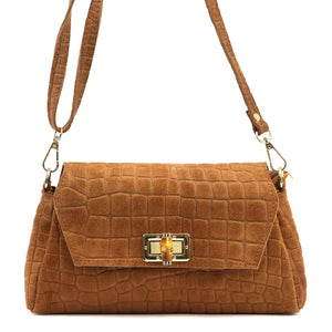 Luka 26-178 CROCO camel-2 natūralios odos rankinė camel-2