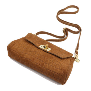 Luka 26-178 CROCO camel-2 natūralios odos rankinė camel-2