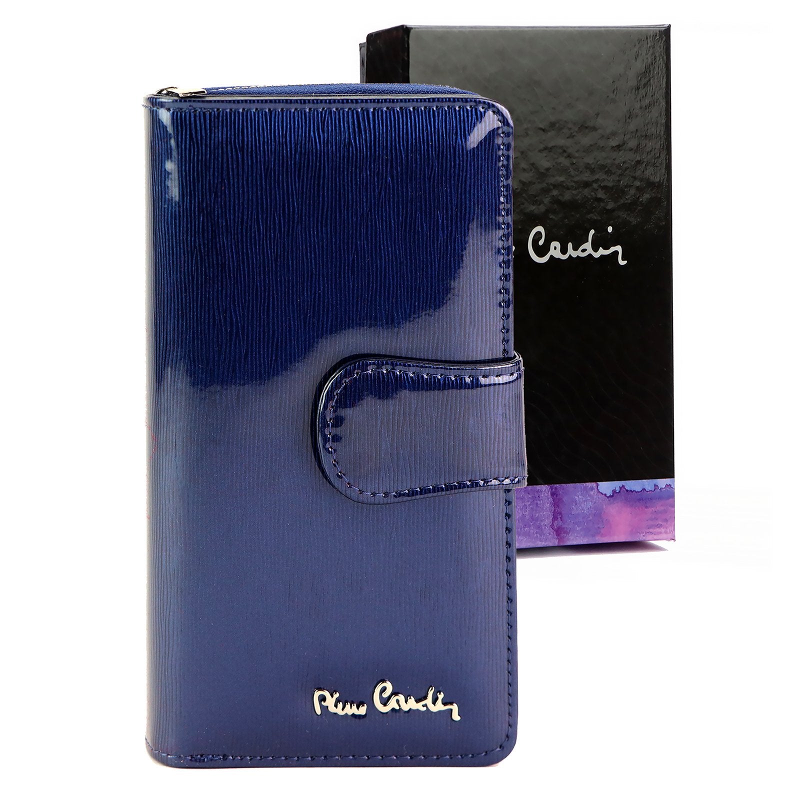 Pierre Cardin 05 LINE 116 mėlyna odinė piniginė niebieski