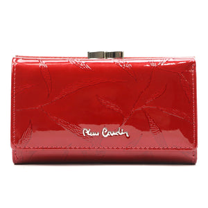 Pierre Cardin 02 LEAF 108 raudona piniginė czerwony