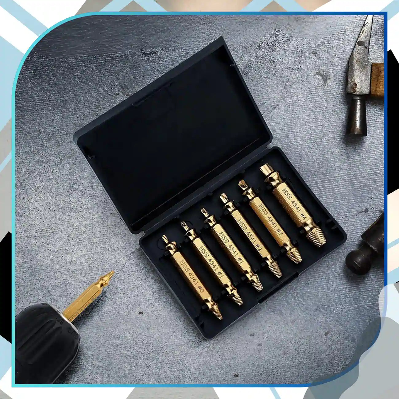 Skrūvgriežu komplekts, 6 gab., ar koferi