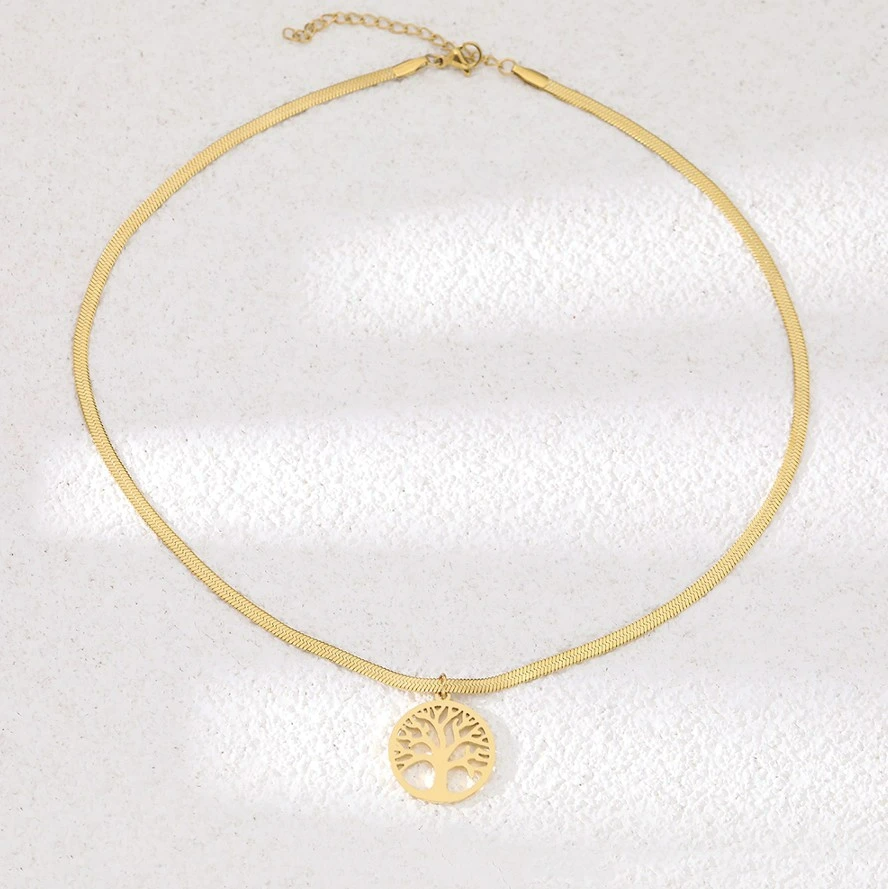 Sieviešu kaklarota A77, zelta krāsā