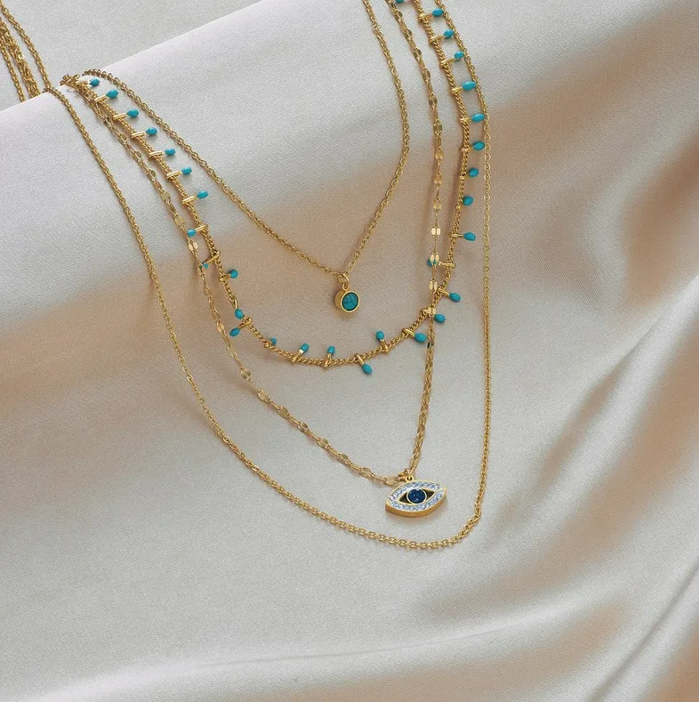 Sieviešu kaklarota A79, zelta krāsā