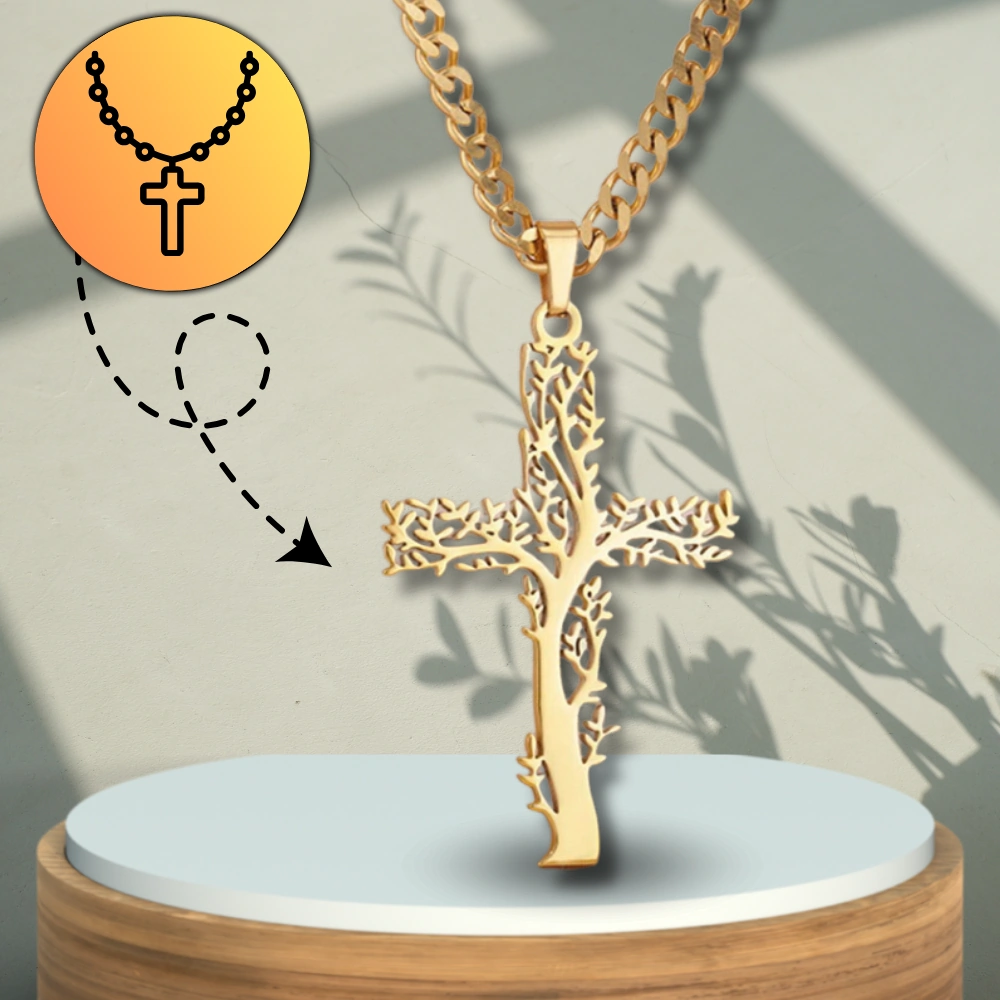 Vīriešu kaklarota B15, zelta krāsā