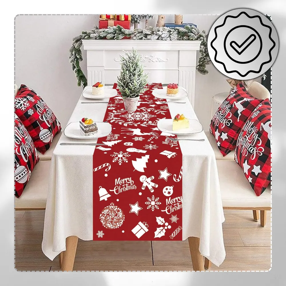 Ziemassvētku galdauts L3, sarkans