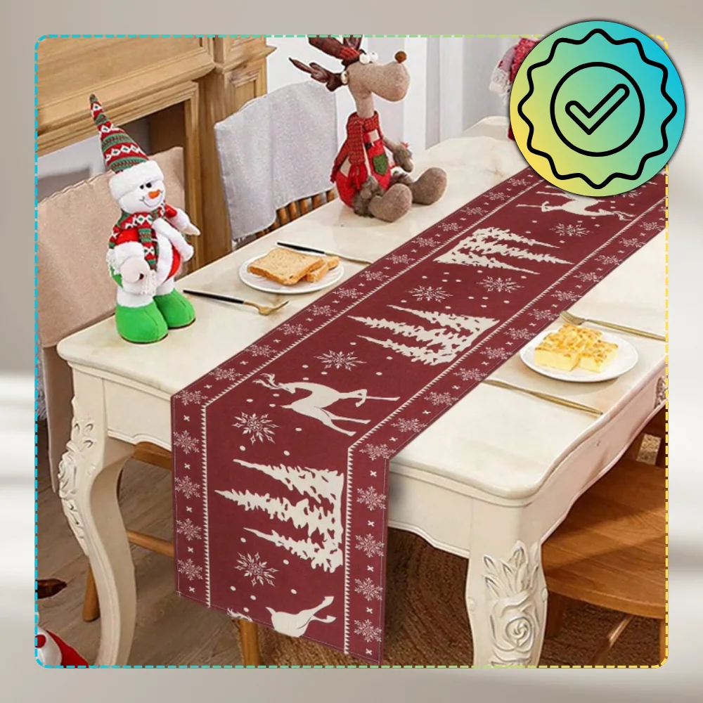 Ziemassvētku galdauts L4, sarkans