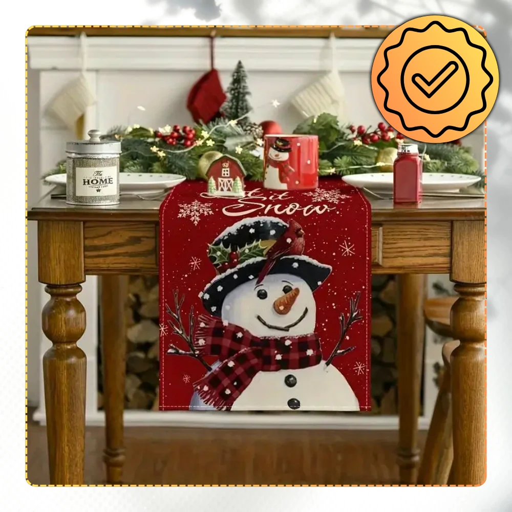 Ziemassvētku galdauts L5, sarkans