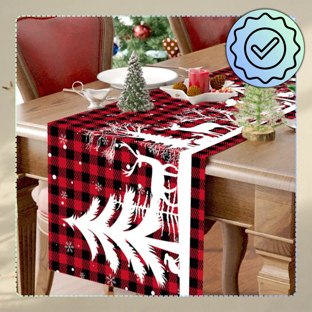 Ziemassvētku galdauts L7, sarkans