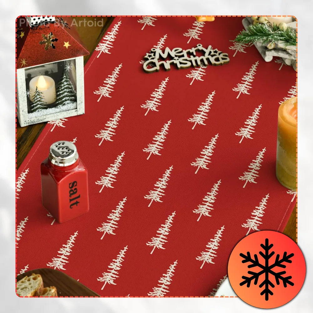 Ziemassvētku galdauts L9, sarkans