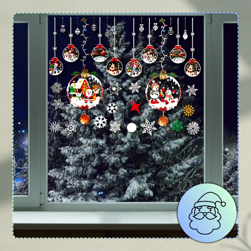 Ziemassvētku loga uzlīme P7