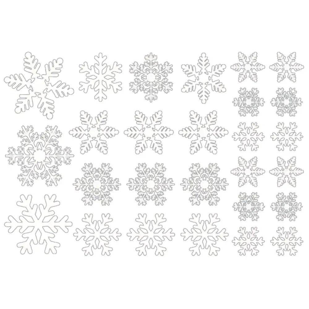 Ziemassvētku uzlīmju komplekts logam, 27 gab., S17