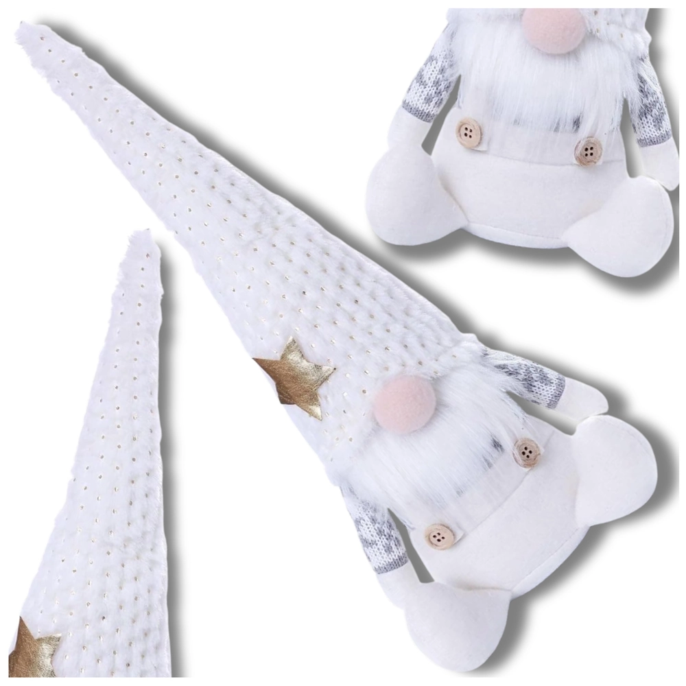 Ziemassvētku rūķītis 40 cm V14, balts