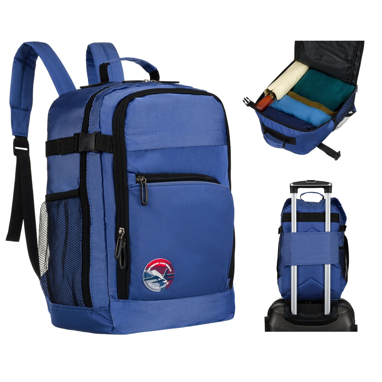 Ceļojumu mugursoma, zila