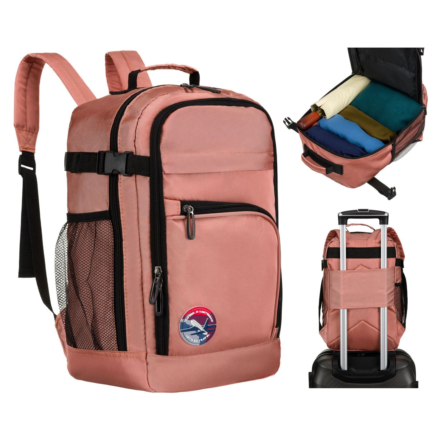 Ceļojumu mugursoma, rozā