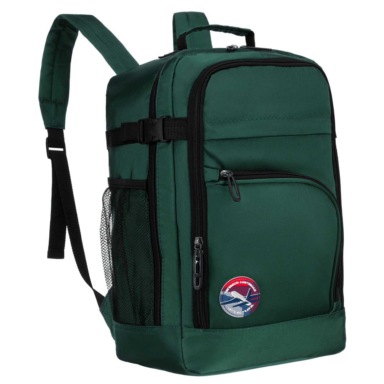 Ceļojumu mugursoma, tumši zaļa, poliesters