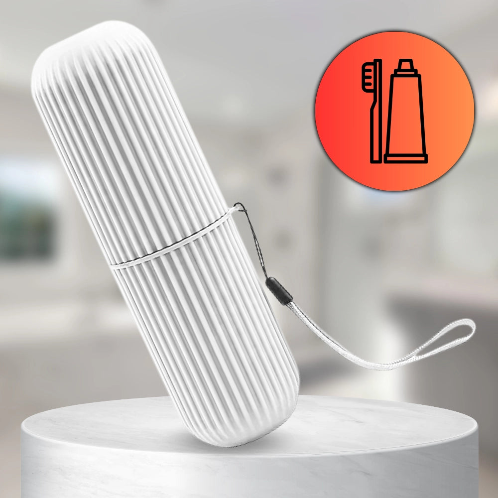 Ceļojumu zobu birste un zobu pastas maciņš