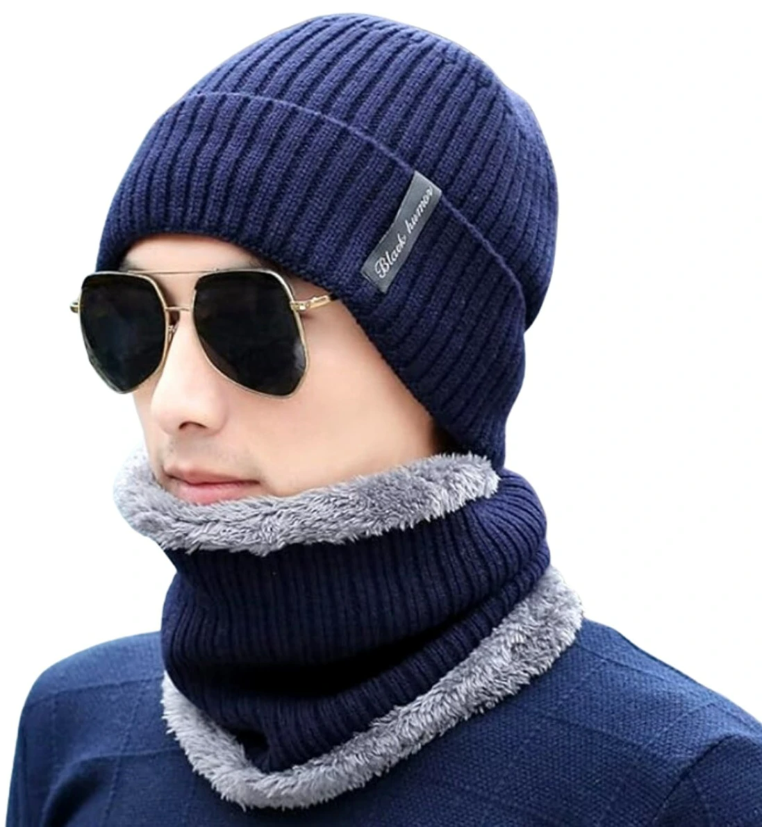 Cepure un šalle komplekts S12, zils