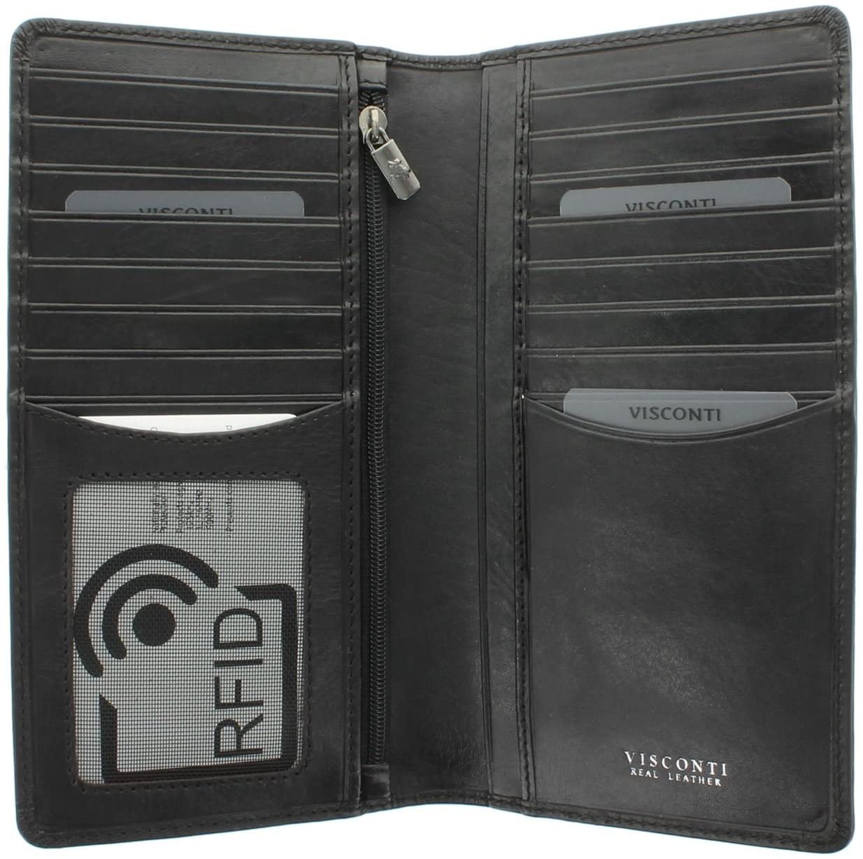 Vīriešu karšu maciņš, maks Visconti TSC45 Black S1040