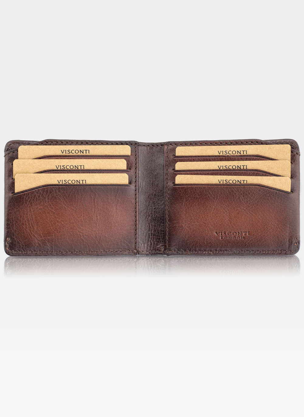 Vīriešu karšu maciņš Visconti MT-90, gaiši brūns S1047