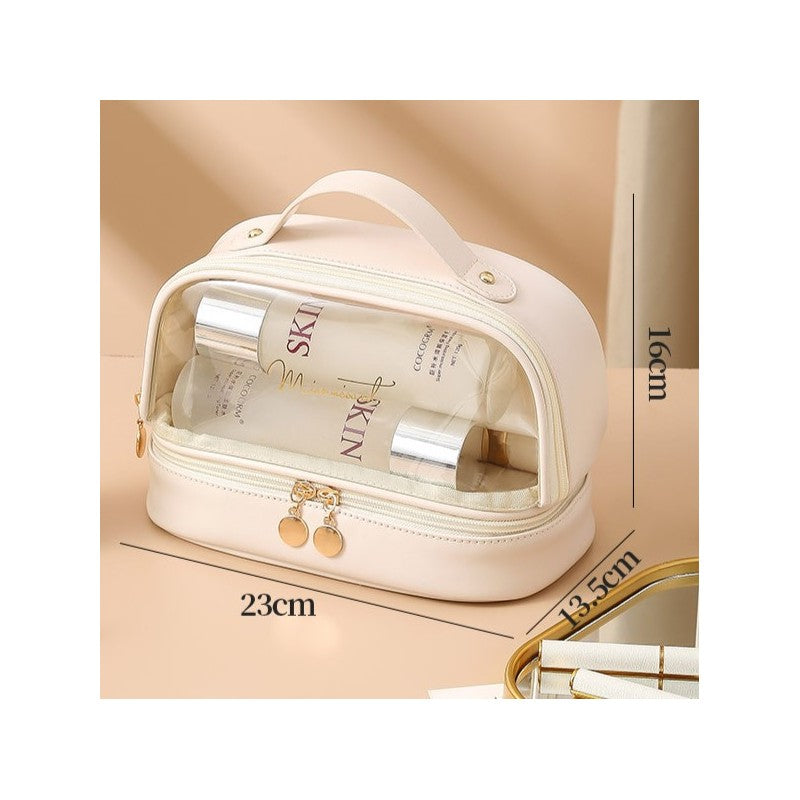 Kosmētikas organizators, melns, divlīmeņu, 23x13,5x16 cm, KS115CZ