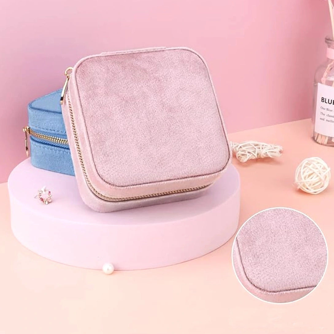 Kosmētikas rotaslietu kastīte FD127 rozā