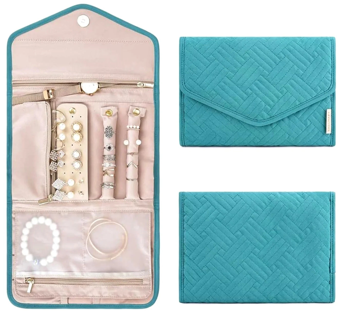 Kosmētikas rotaslietu kastīte FD128 zila