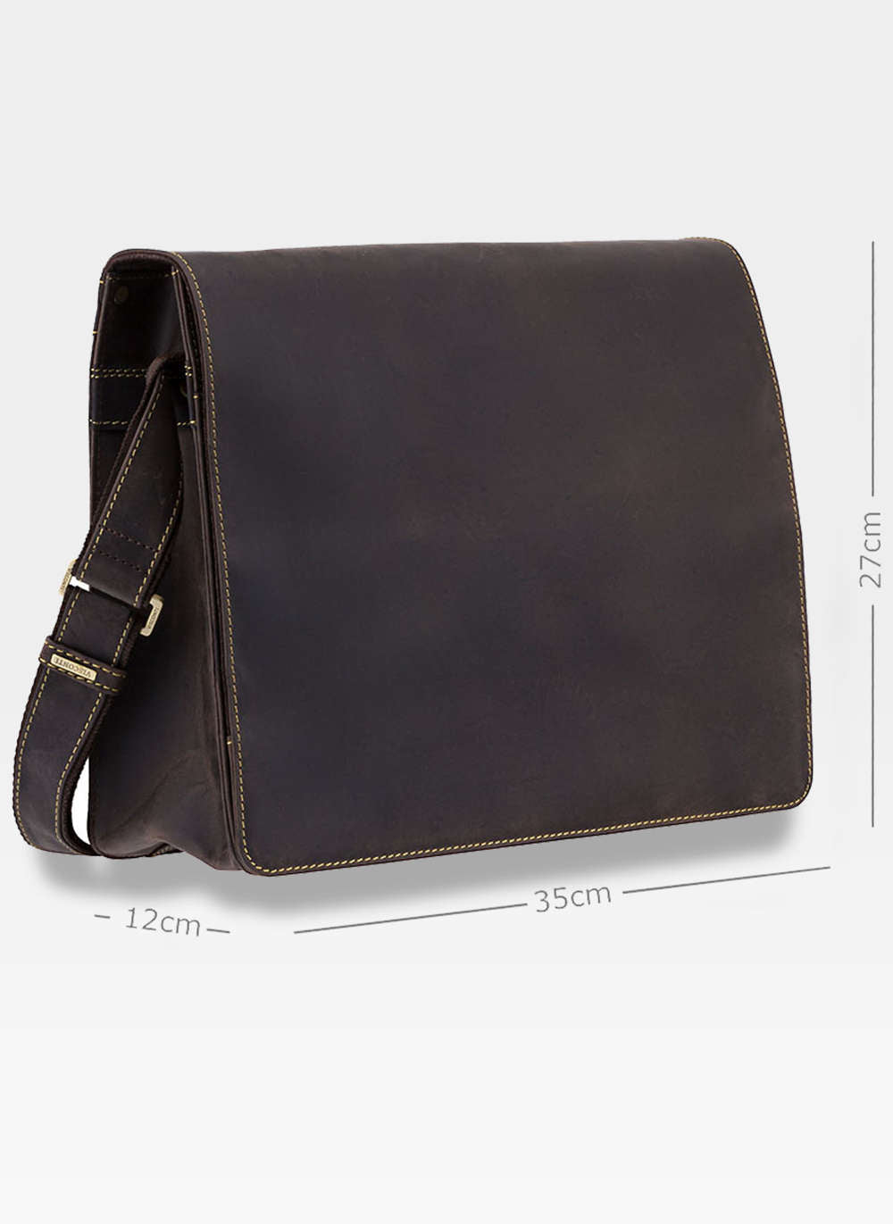 Vīriešu soma Visconti, tumši brūna R294