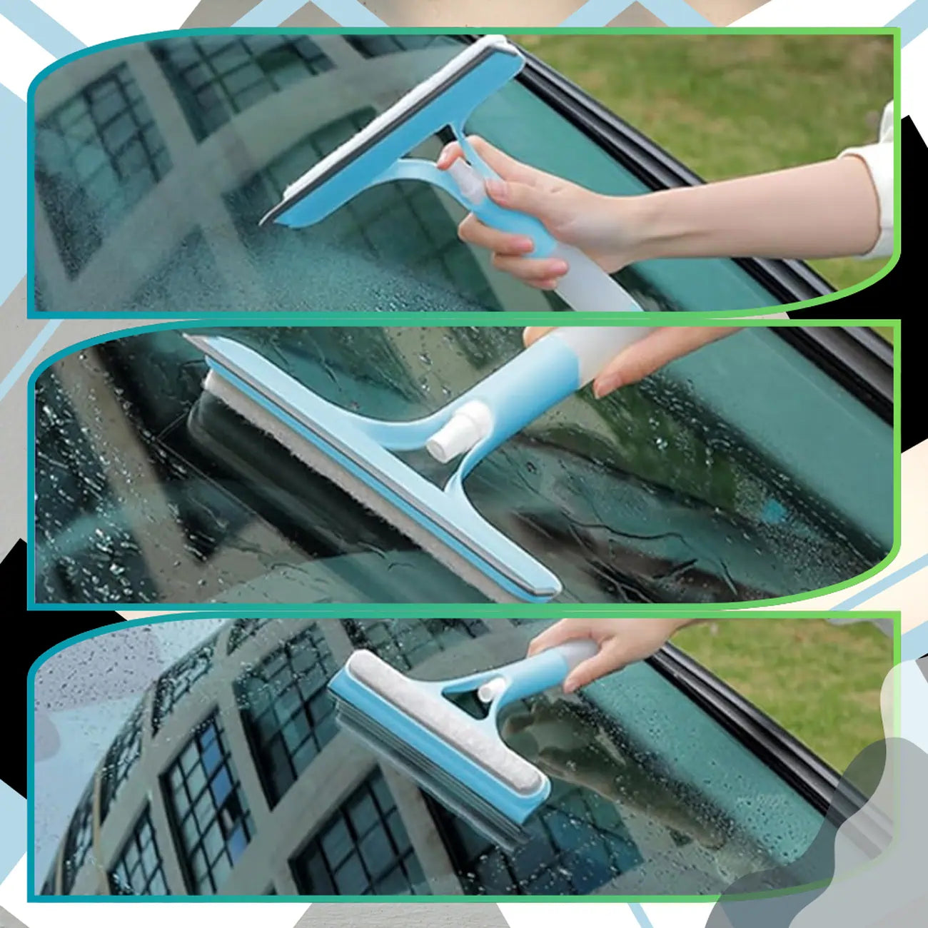 Logu tīrītājs 3 vienā, silikons ar dozatoru