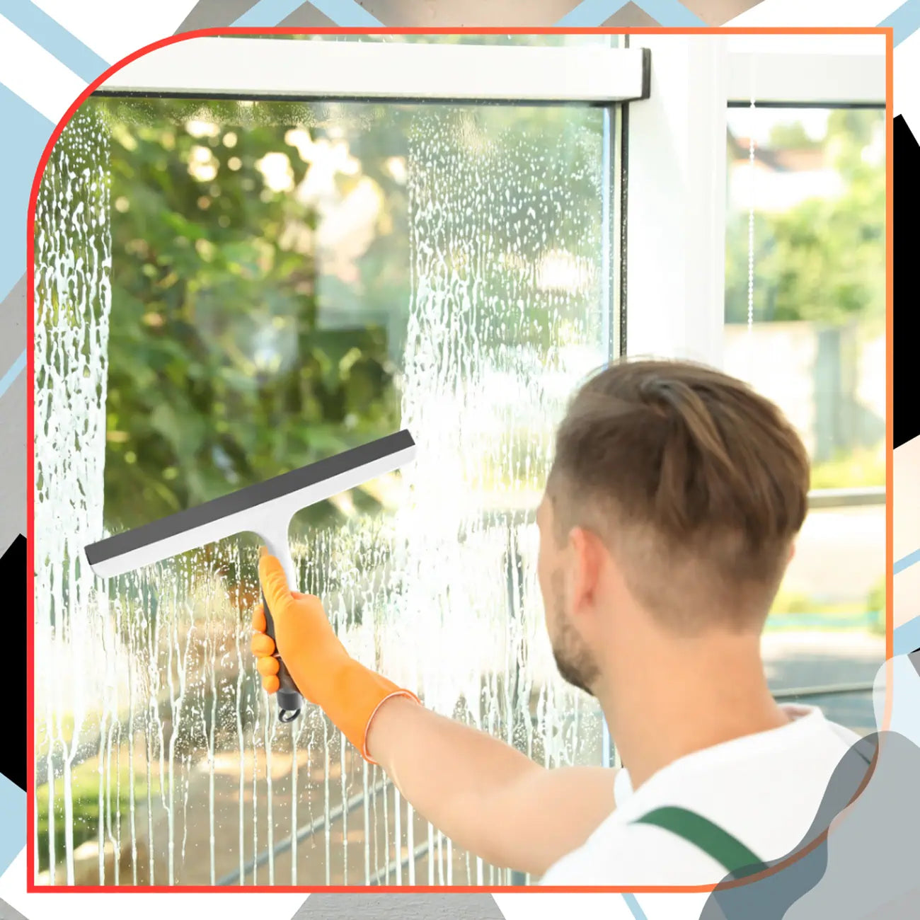 Logu tīrītājs ar rokturi