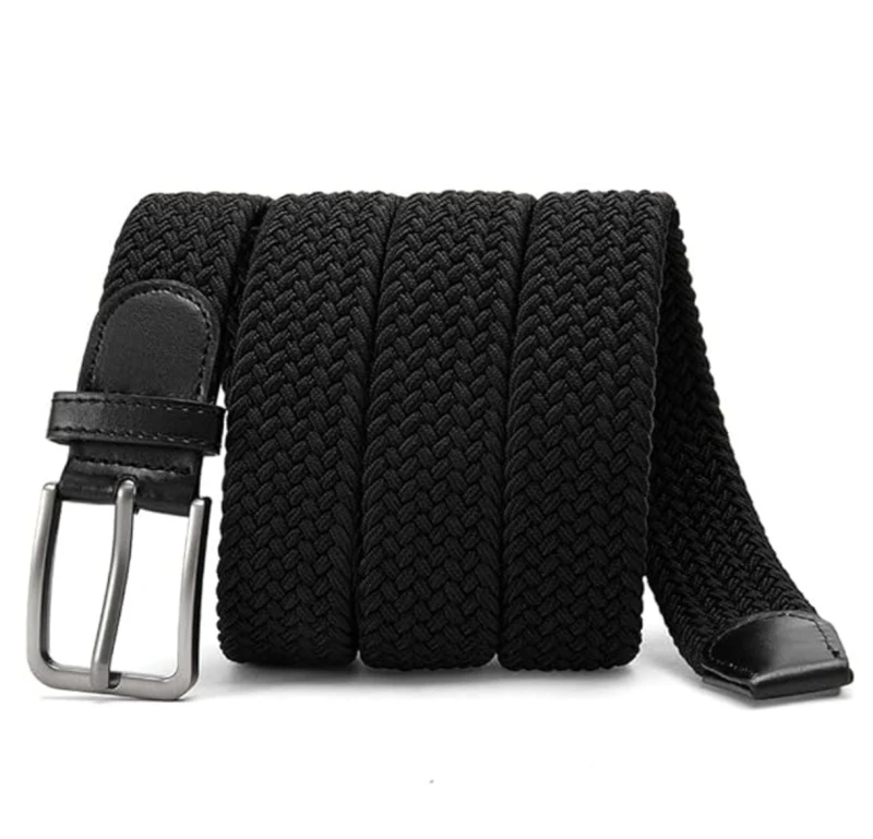 Elastīga, melna bikšu josta D129