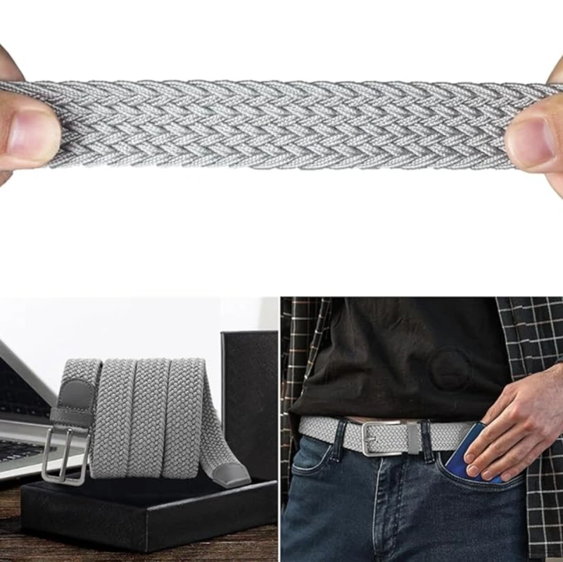 Elastīga, pelēka bikšu josta D128